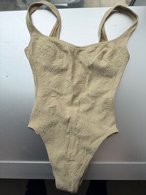 La Perla Cream Textured Girls One-Piece Bodysuit